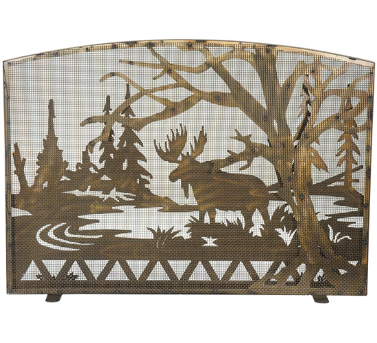 47"W X 38"H Moose Creek Arched Fireplace Screen