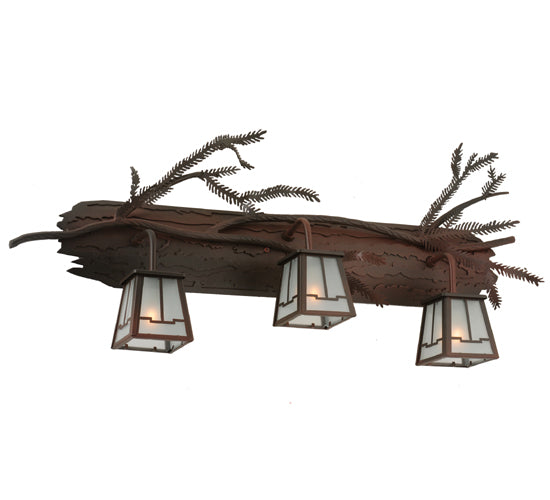 32" Wide Pine Branch Valley View 3 Light Vanity Light