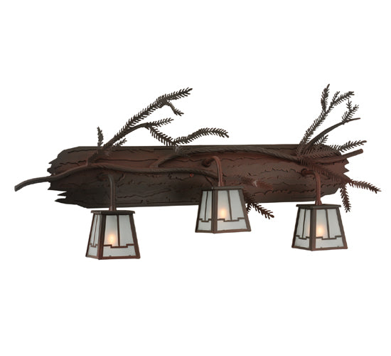 32" Wide Pine Branch Valley View 3 Light Vanity Light