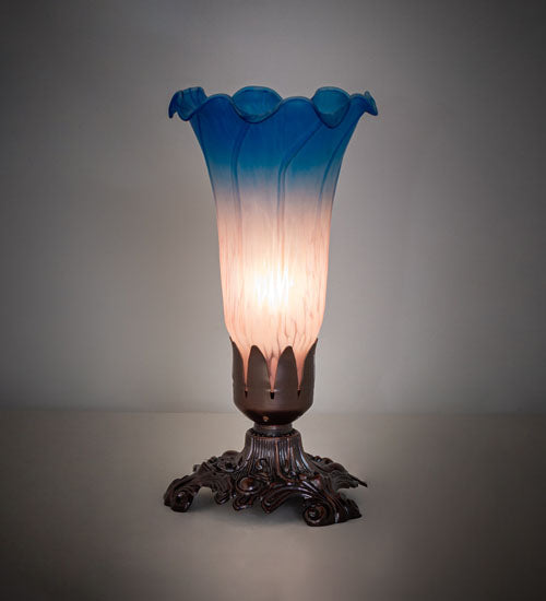 8" High Pink/Blue Accent Lamp