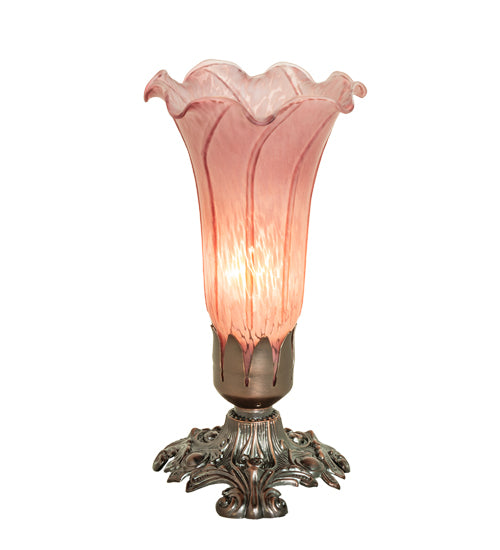 7.5" High Lavender Pond Lily Mini Lamp