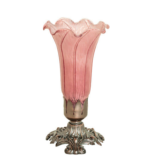 7.5" High Lavender Pond Lily Mini Lamp