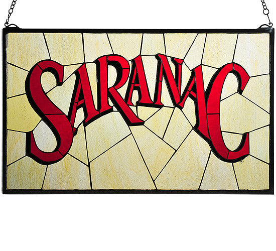 28"W X 17"H Saranac Stained Glass Window