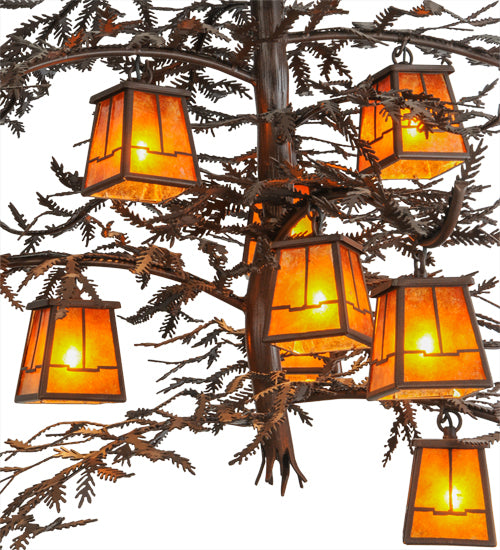 48" Wide Pine Branch Valley View 12 Light Chandelier