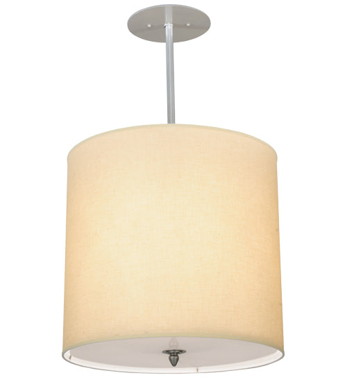 18"W Cilindro Beige Textrene Pendant