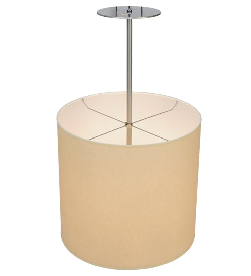 18"W Cilindro Beige Textrene Pendant