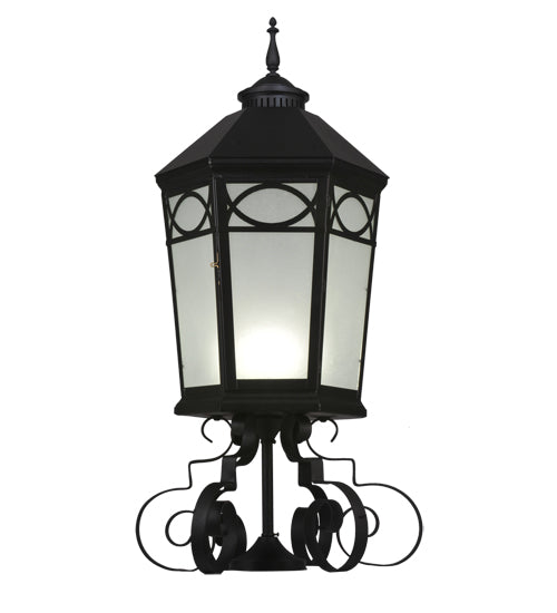 16"W Restored Taft 1 Lt Lantern Post Mount