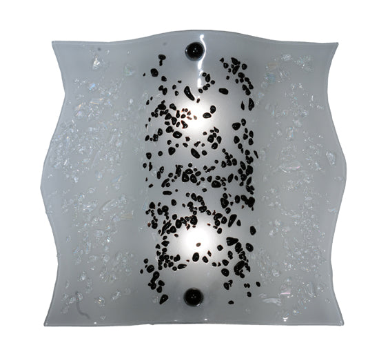 11.5"W Metro Fusion Ice Age Glass Wall Sconce