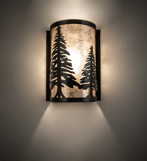 8" Wide Tall Pines Wall Sconce