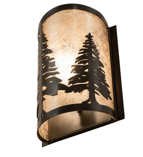 8" Wide Tall Pines Wall Sconce