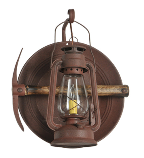 16" Wide Miners Lantern Wall Sconce