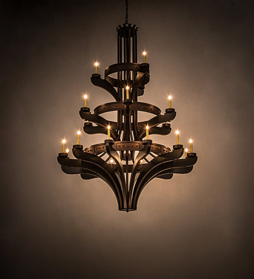 62"W Castilla 21 Lt Three Tier Chandelier