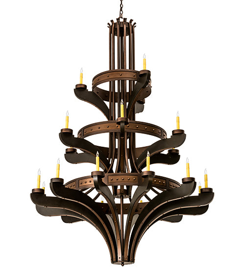 62"W Castilla 21 Lt Three Tier Chandelier