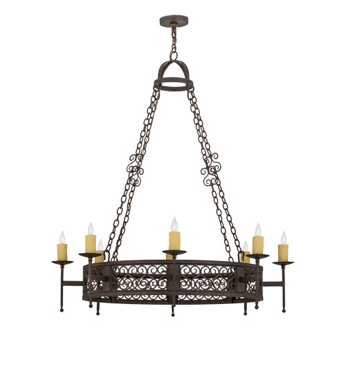 48"W Toscano 8 Lt Chandelier