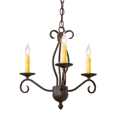 18" Wide Sienna 3 Lt Chandelier