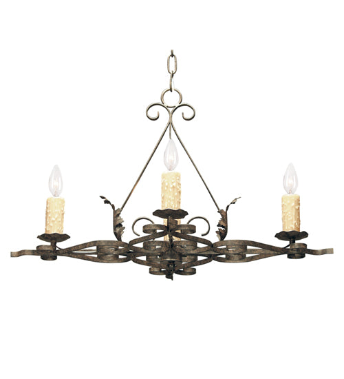 28" Long Elianna 4 Light Oblong Chandelier