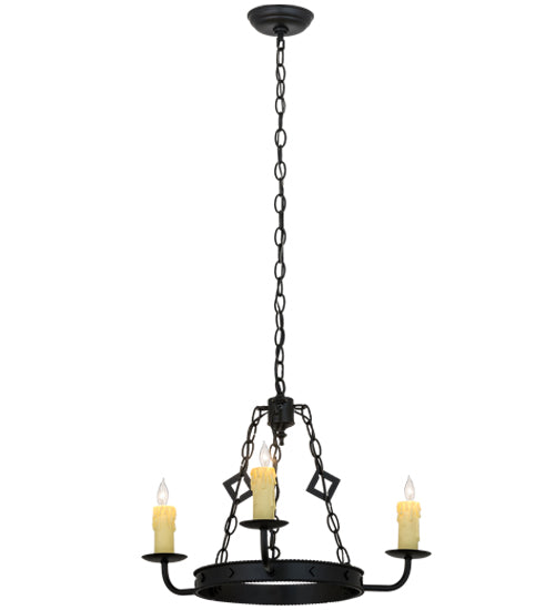 24"W Elvita 3 Lt Chandelier