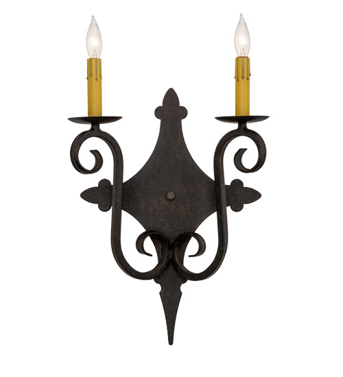 12"W Angelique 2 Lt Wall Sconce