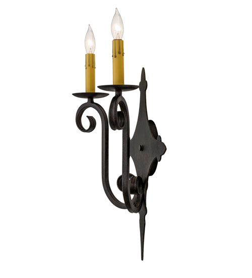 12"W Angelique 2 Lt Wall Sconce