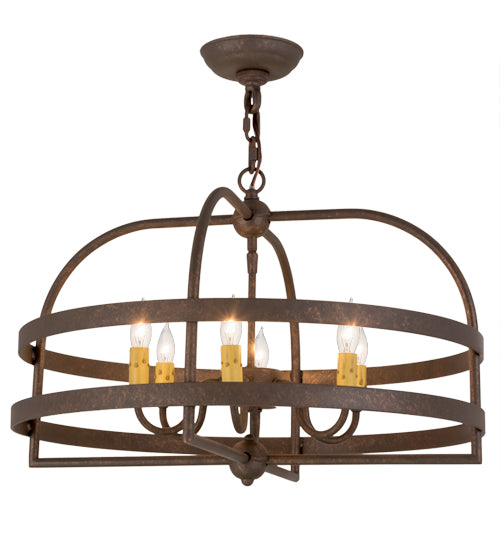 22"W Aldari 6 Lt Chandelier