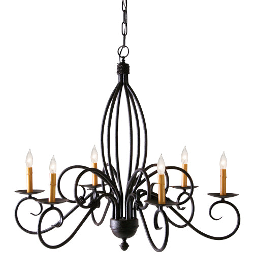 36" Wide Squire 6 Light Chandelier