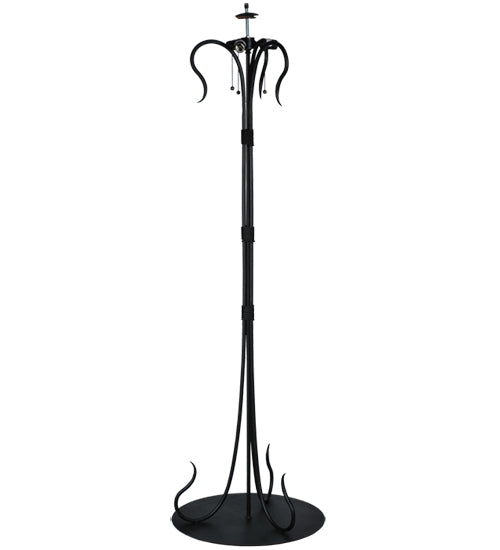 65"H Wrought Iron Serpentine Floorbase Hardware