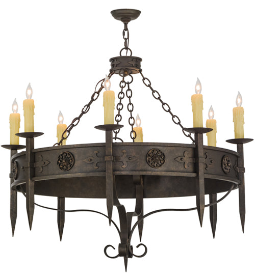 42"W Calandra 8 Lt Chandelier