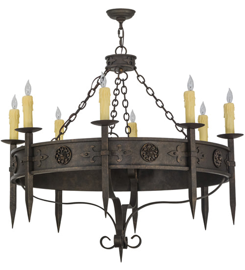 42"W Calandra 8 Lt Chandelier