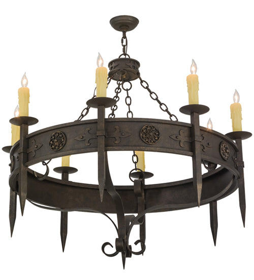 42"W Calandra 8 Lt Chandelier