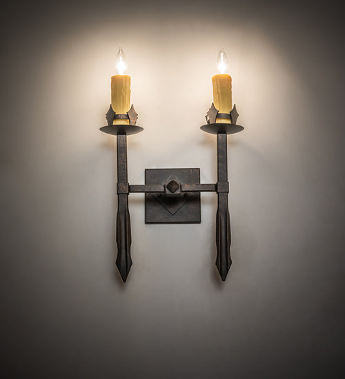 15" Wide Castilla 2 Light Wall Sconce