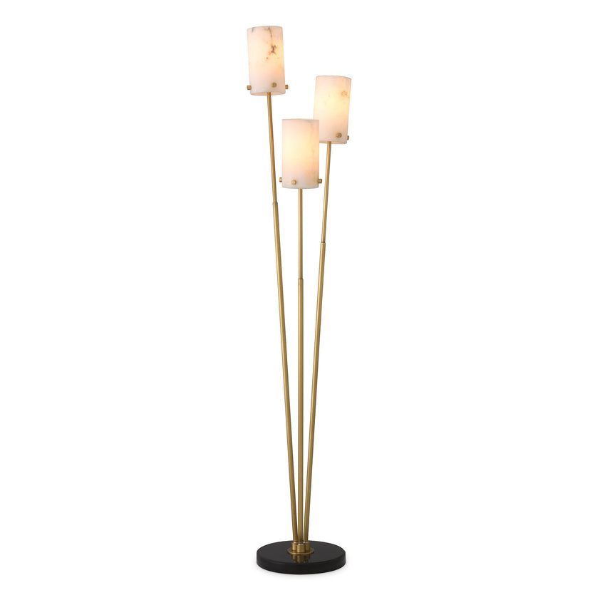 Floor Lamp Rodolpho Antique Brass Finish UL