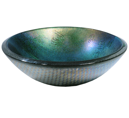 17"W Metro Fusion Fiddleheads Glass Sink