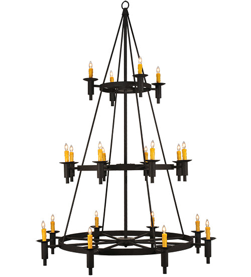 60"W Carella 20 Lt Three Tier Chandelier