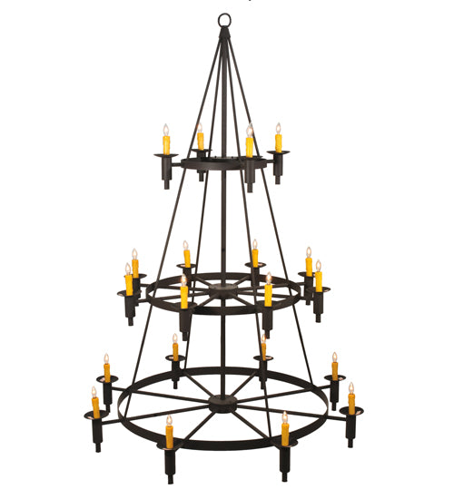 60"W Carella 20 Lt Three Tier Chandelier