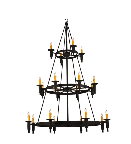 60"W Carella 20 Lt Three Tier Chandelier