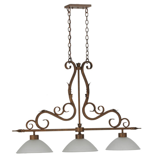 49" Long Zamora 3 Light Island Pendant