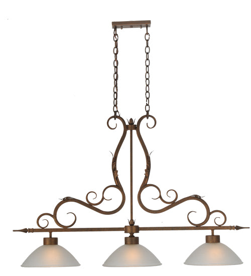 49" Long Zamora 3 Light Island Pendant