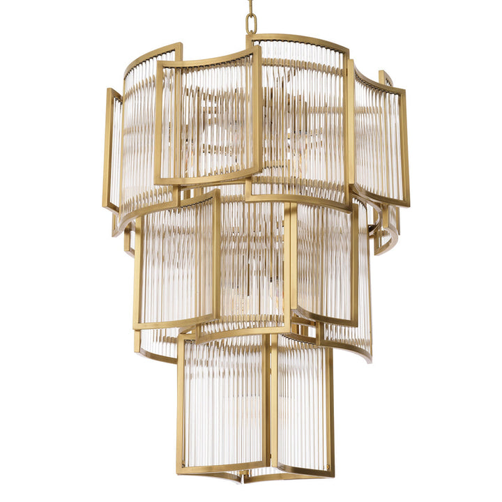 Chandelier Jet Set Antique Brass Finish UL