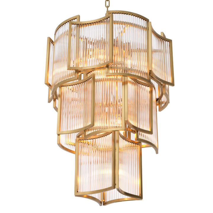 Chandelier Jet Set Antique Brass Finish UL