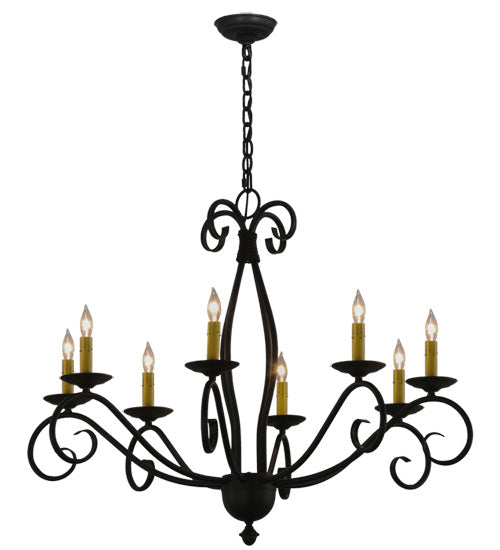 36"W Sienna 8 Lt Chandelier