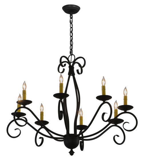 36"W Sienna 8 Lt Chandelier