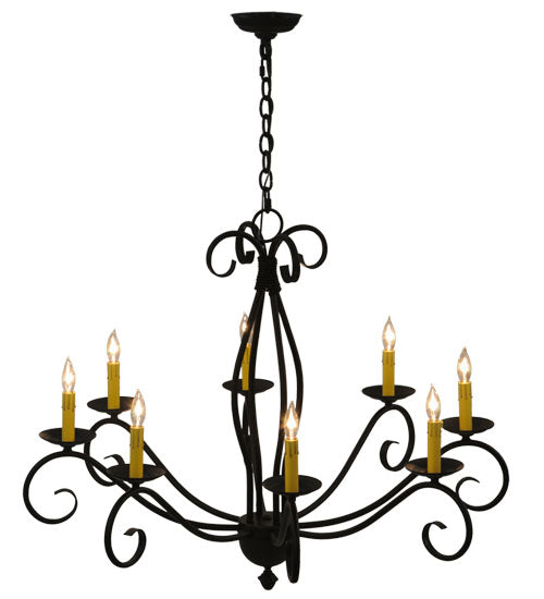 36"W Sienna 8 Lt Chandelier