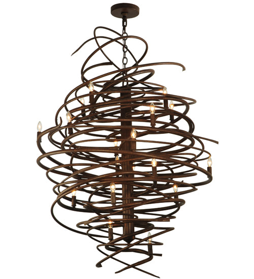 36" Wide Cyclone 18 Lt Chandelier