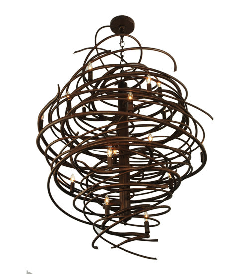 36" Wide Cyclone 18 Lt Chandelier