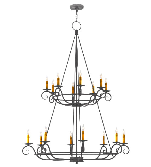 45"W Estrella 16 Lt Two Tier Chandelier