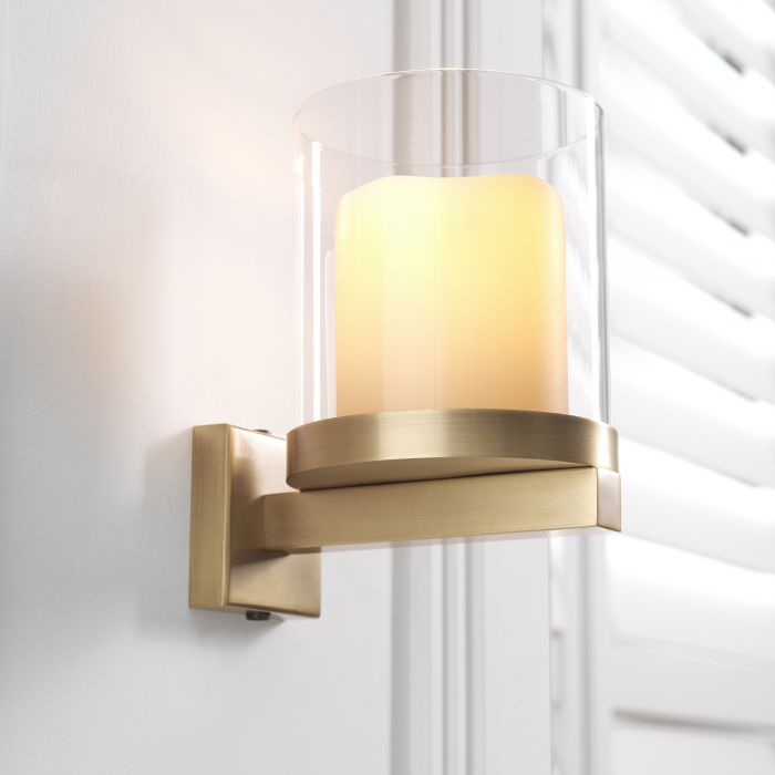 Wall Lamp Donovan Antique Brass Finish UL