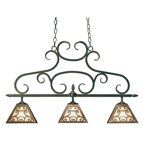 36" Long Bandolei 3 Light Island Pendant