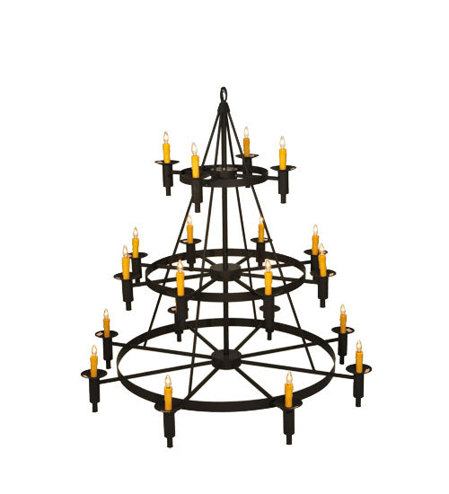 60"W Carella 20 Lt Three Tier Chandelier