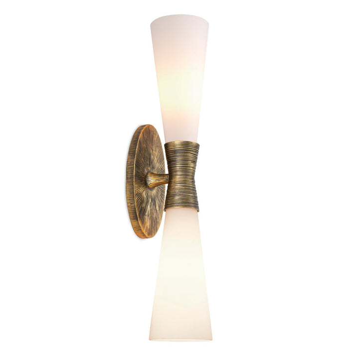 Wall Lamp Nolita Double Vintage Brass Finish UL