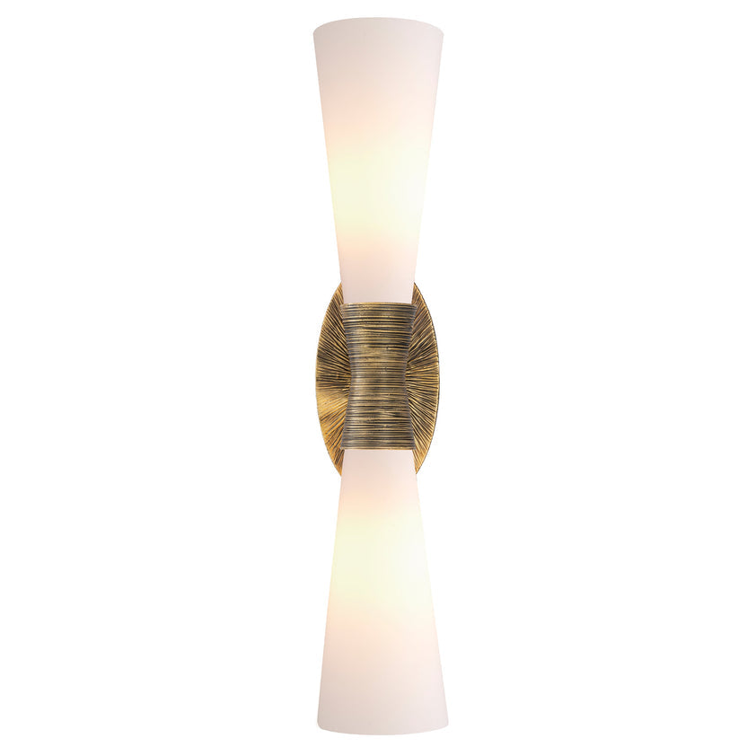 Wall Lamp Nolita Double Vintage Brass Finish UL